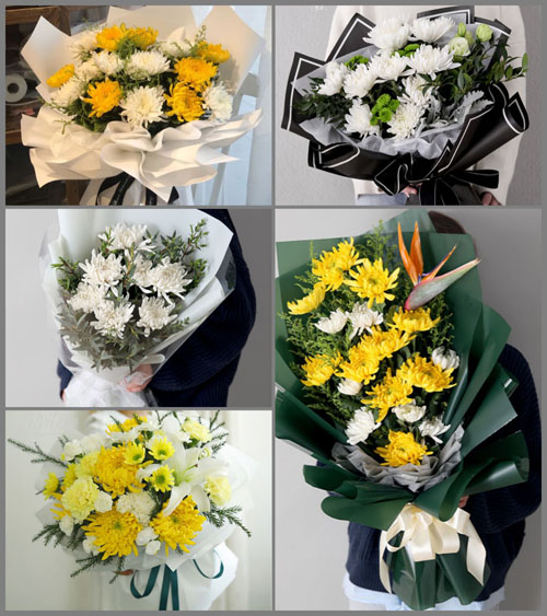 江苏扬州邗江区城北乡白事花束代送